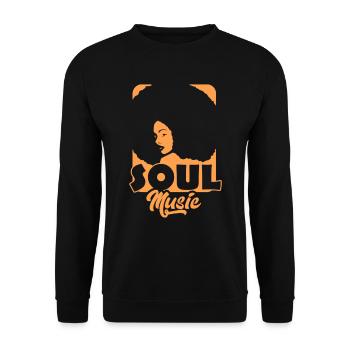 Musique soul - Sweat-shirt Unisexe - noir - Devant - Alina (178cm) & Michal (187cm)