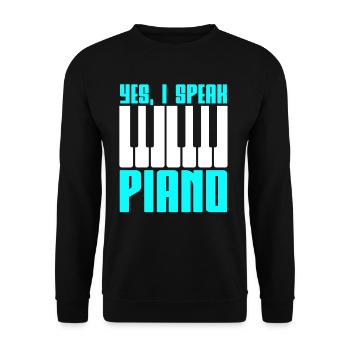 Piano piano - Sweat-shirt Unisexe - noir - Devant - Alina (178cm) & Michal (187cm)