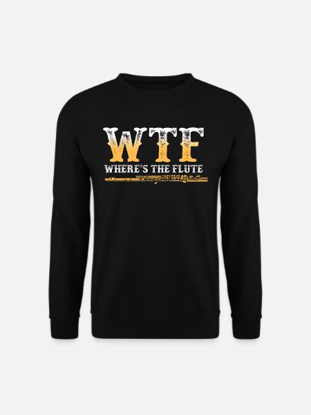 Querflöte - Unisex Pullover - Schwarz