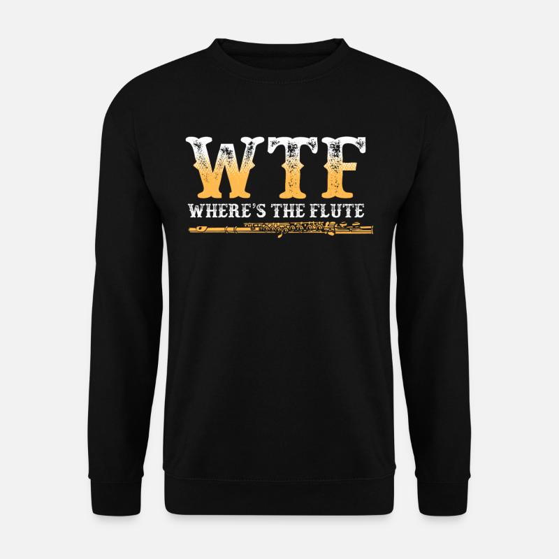 Querflöte - Unisex Pullover - Schwarz