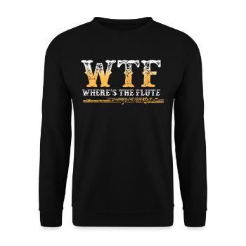 Flûte - Sweat-shirt Unisexe - noir - Devant - Alina (178cm) & Michal (187cm)