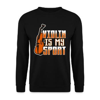 Dire drôle avec violon ou violon - Sweat-shirt Unisexe - noir - Devant - Alina (178cm) & Michal (187cm)