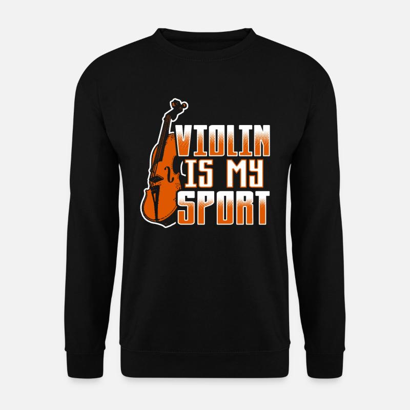 Lustiger Spruch mit Violine oder Geige - Unisex Pullover - Schwarz