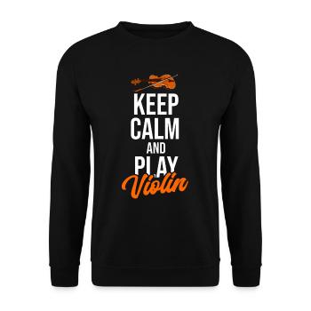 Dire drôle avec violon ou violon - Sweat-shirt Unisexe - noir - Devant - Alina (178cm) & Michal (187cm)