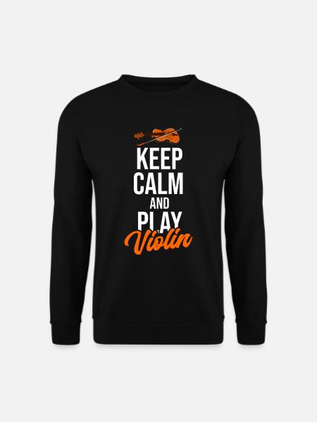 Lustiger Spruch mit Violine oder Geige - Unisex Pullover - Schwarz