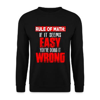 Math mathematician - Unisex Sweatshirt - black - Front - Alina (178cm) & Michal (187cm)