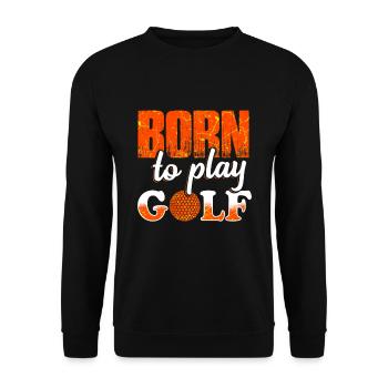 Golf Golfer Golfspieler - Unisex Pullover - Schwarz - Vorne - Alina (178cm) & Michal (187cm)