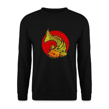 Poisson pêcheur pêcheur pêche pêche koi carpe - Sweat-shirt Unisexe - noir - Devant - Alina (178cm) & Michal (187cm)