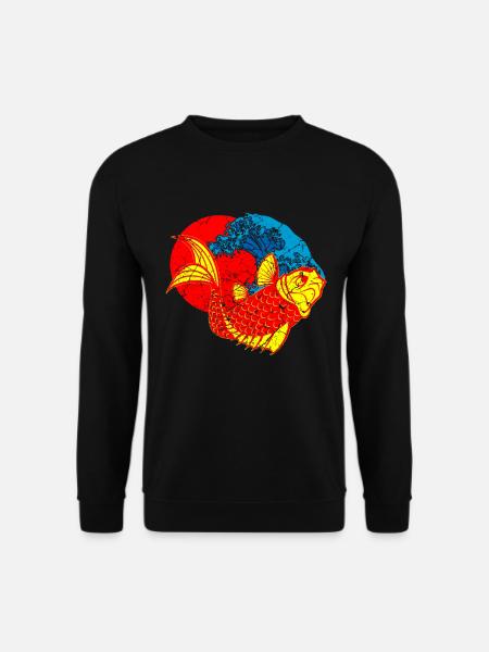 Koi Fish Japan Japanese Art - Unisex Sweatshirt - black