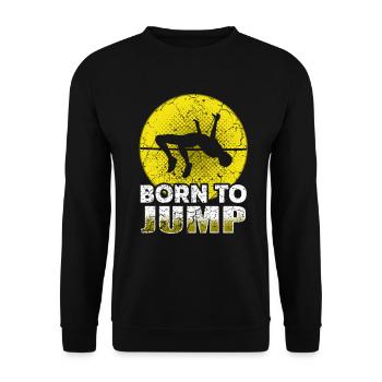 High jump high jumper high jumper - Unisex Sweatshirt - black - Front - Alina (178cm) & Michal (187cm)