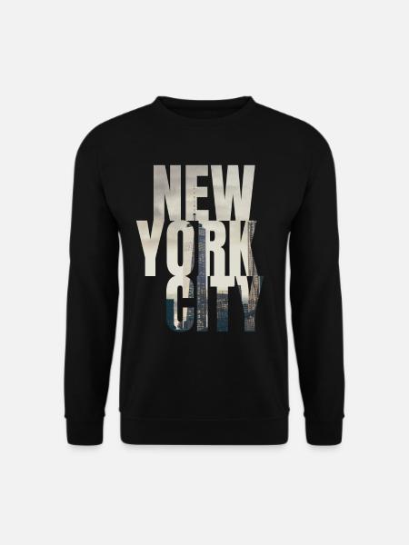 Skyline de Manhattan à New York - Sweat-shirt Unisexe - noir