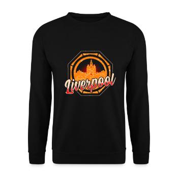 Liverpool - Unisex Sweatshirt - black - Front - Alina (178cm) & Michal (187cm)