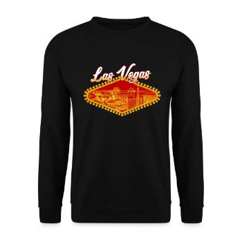 Las Vegas - Unisex Sweatshirt - black - Front - Alina (178cm) & Michal (187cm)