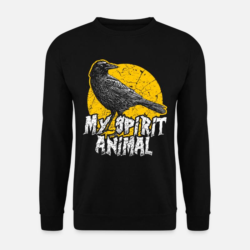 Crow raven bird - Unisex Sweatshirt - black