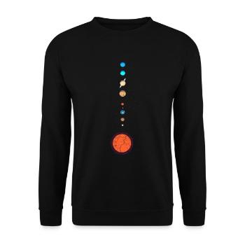 Planètes du système solaire - Sweat-shirt Unisexe - noir - Devant - Alina (178cm) & Michal (187cm)