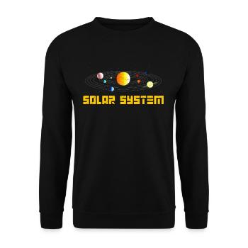 solar system - Unisex Sweatshirt - black - Front - Alina (178cm) & Michal (187cm)