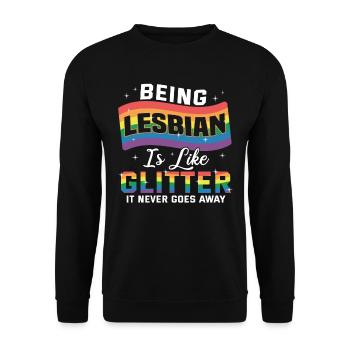 Fierté lesbienne LGBT cadeau arc en ciel - Sweat-shirt Unisexe - noir - Devant - Alina (178cm) & Michal (187cm)