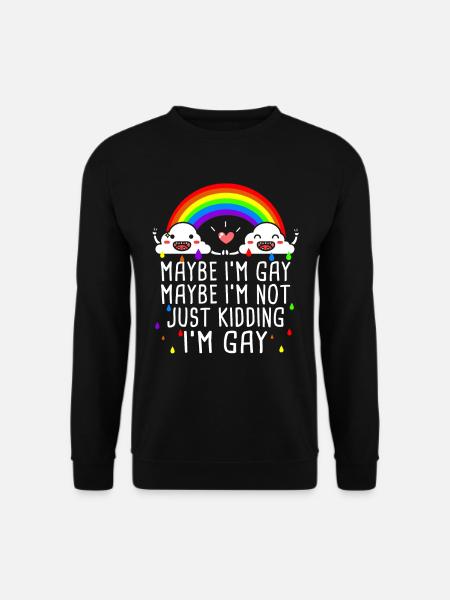 I'm Gay Geschenk Schwul Homo Süss - Unisex Pullover - Schwarz