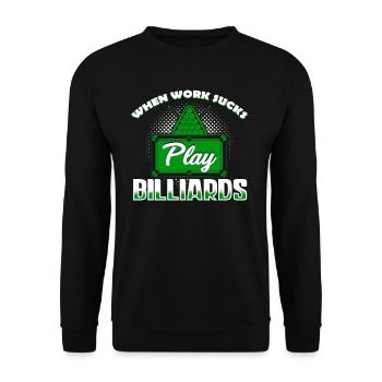 Billard de billard - Sweat-shirt Unisexe - noir - Devant - Alina (178cm) & Michal (187cm)