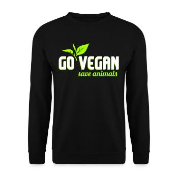 Vegan Vegan Vegan Activiste des droits des animaux - Sweat-shirt Unisexe - noir - Devant - Alina (178cm) & Michal (187cm)