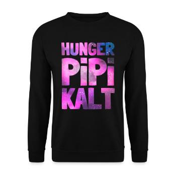 Faim Pee Cold Typique Femme Drôle Dire - Sweat-shirt Unisexe - noir - Devant - Alina (178cm) & Michal (187cm)