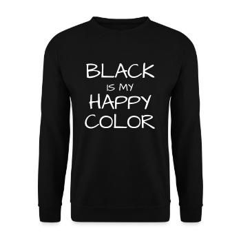 Noir couleur préférée Couleur Drôle - Sweat-shirt Unisexe - noir - Devant - Alina (178cm) & Michal (187cm)