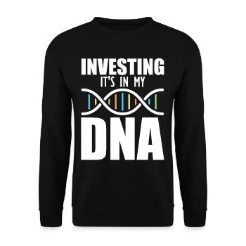 Investieren Spekulieren Aktien Börse - Unisex Pullover - Schwarz - Vorne - Alina (178cm) & Michal (187cm)