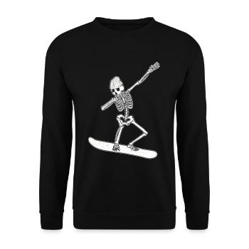 Cool snowboarder TShirt - Unisex Sweatshirt - black - Front - Alina (178cm) & Michal (187cm)
