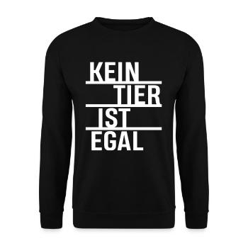 Kein Tier Ist Egal - Veganer TShirt - Unisex Pullover - Schwarz - Vorne - Alina (178cm) & Michal (187cm)