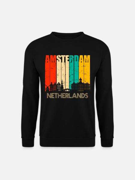 Amsterdam - Unisex Pullover - Schwarz