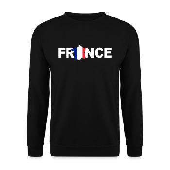 Frankreich - Unisex Pullover - Schwarz - Vorne - Alina (178cm) & Michal (187cm)