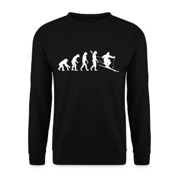 Skier evolution - Unisex Sweatshirt - black - Front - Alina (178cm) & Michal (187cm)