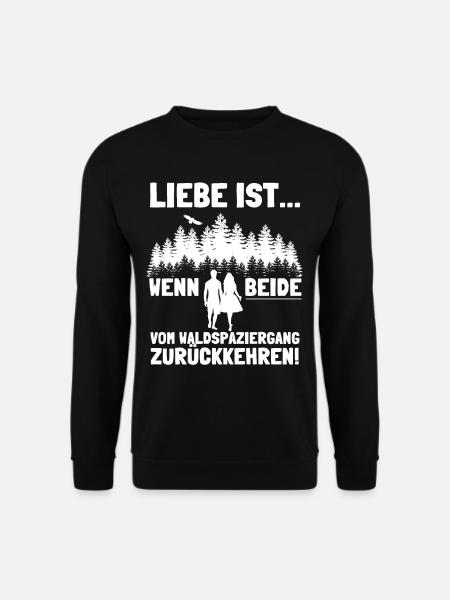Liebe Paar Beziehung Partnerschaft Lustig - Unisex Pullover - Schwarz
