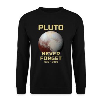 Pluto Planet Sonnensystem 1930 2006 - Unisex Pullover - Schwarz - Vorne - Alina (178cm) & Michal (187cm)