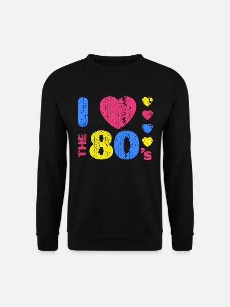 Achtziger 80er 1980er Jahrgang 1980 Party Love - Unisex Pullover - Schwarz