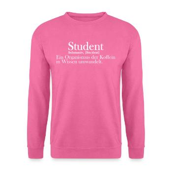 Student TShirt - Unisex Pullover - Pink - Vorne