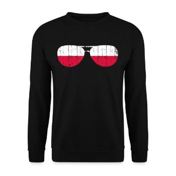 Poland Pole Polish flag - Unisex Sweatshirt - black - Front - Alina (178cm) & Michal (187cm)
