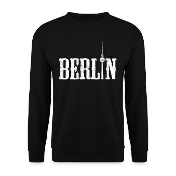 Berlin - Unisex Sweatshirt - black - Front - Alina (178cm) & Michal (187cm)