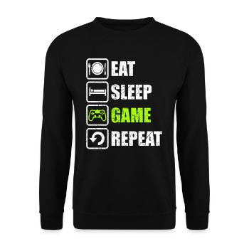 Gaming Gamer Game - Unisex Pullover - Schwarz - Vorne - Alina (178cm) & Michal (187cm)