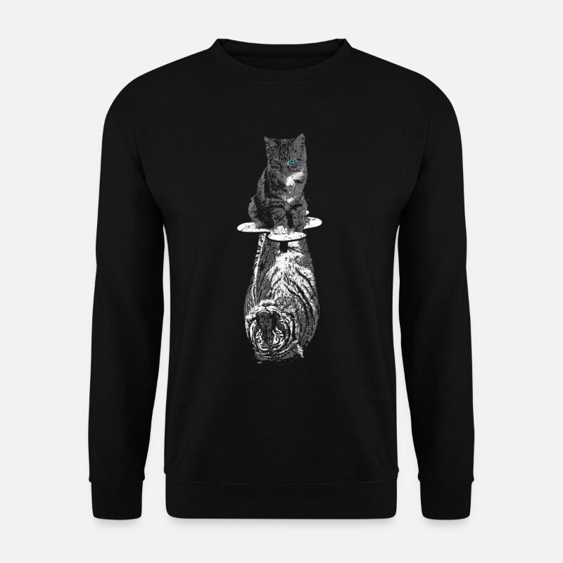Cat Tiger Confident motivation - Unisex Sweatshirt - black