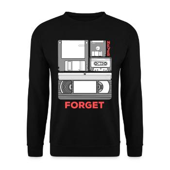 Video cassette VHS floppy disk Floppy disk technology - Unisex Sweatshirt - black - Front - Alina (178cm) & Michal (187cm)