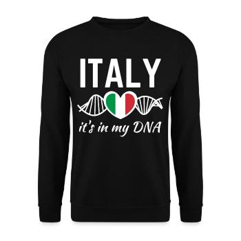 Italie drapeau italien drapeau italien - Sweat-shirt Unisexe - noir - Devant - Alina (178cm) & Michal (187cm)
