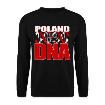 Polen Pole Polin Polnisch Flagge DNA - Unisex Pullover - Schwarz - Vorne - Alina (178cm) & Michal (187cm)