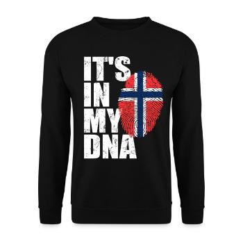 Norvège norvégien norvégien drapeau ADN - Sweat-shirt Unisexe - noir - Devant - Alina (178cm) & Michal (187cm)