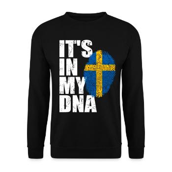 Suède Drapeau suédois suédois ADN - Sweat-shirt Unisexe - noir - Devant - Alina (178cm) & Michal (187cm)