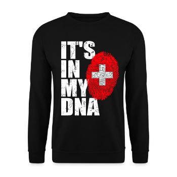 Drapeau suisse drapeau suisse empreinte ADN - Sweat-shirt Unisexe - noir - Devant - Alina (178cm) & Michal (187cm)