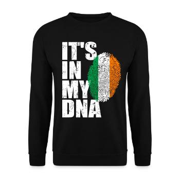 Ireland Irish Irish flag DNA - Unisex Sweatshirt - black - Front - Alina (178cm) & Michal (187cm)