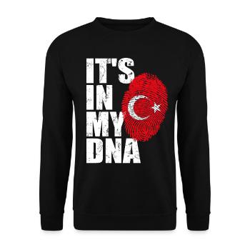 Drapeau turc drapeau turc empreinte ADN - Sweat-shirt Unisexe - noir - Devant - Alina (178cm) & Michal (187cm)