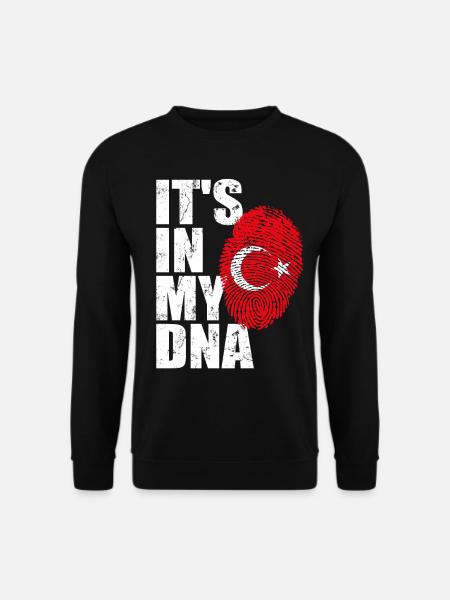 Turkey turk turk flag DNA fingerprint - Unisex Sweatshirt - black
