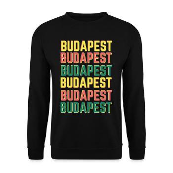 Budapest Hungary - Unisex Sweatshirt - black - Front - Alina (178cm) & Michal (187cm)